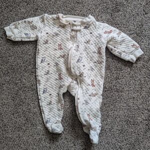 Adorable Animal Print Quilted Baby Footie